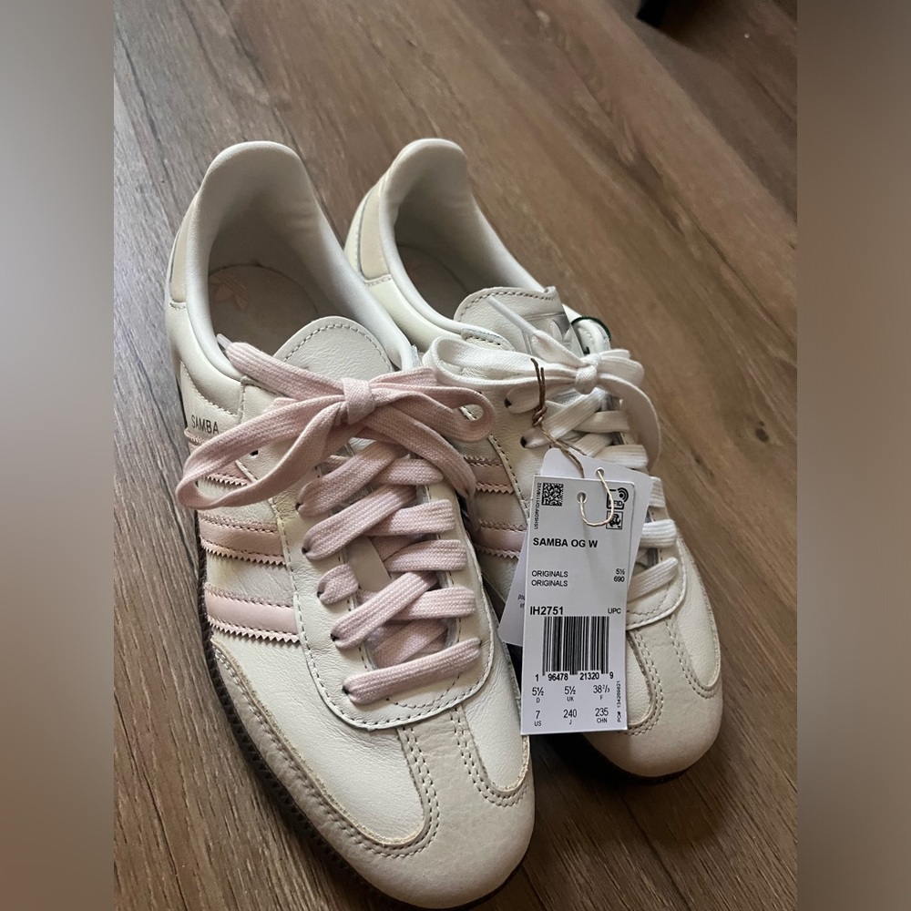 adidas sambas OG (cloudy white and wonder quartz)